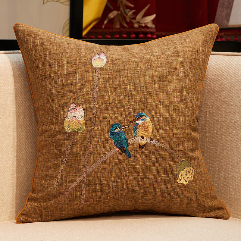 Chinese Embroidered Throw Pillow: Tradition Meets Elegance