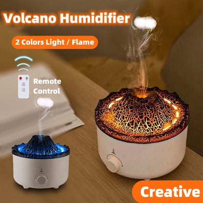 Small Simulated Flame Volcano Humidifier