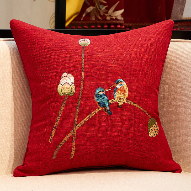 Chinese Embroidered Throw Pillow: Tradition Meets Elegance