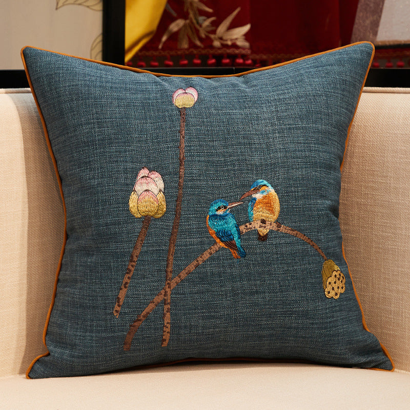 Chinese Embroidered Throw Pillow: Tradition Meets Elegance