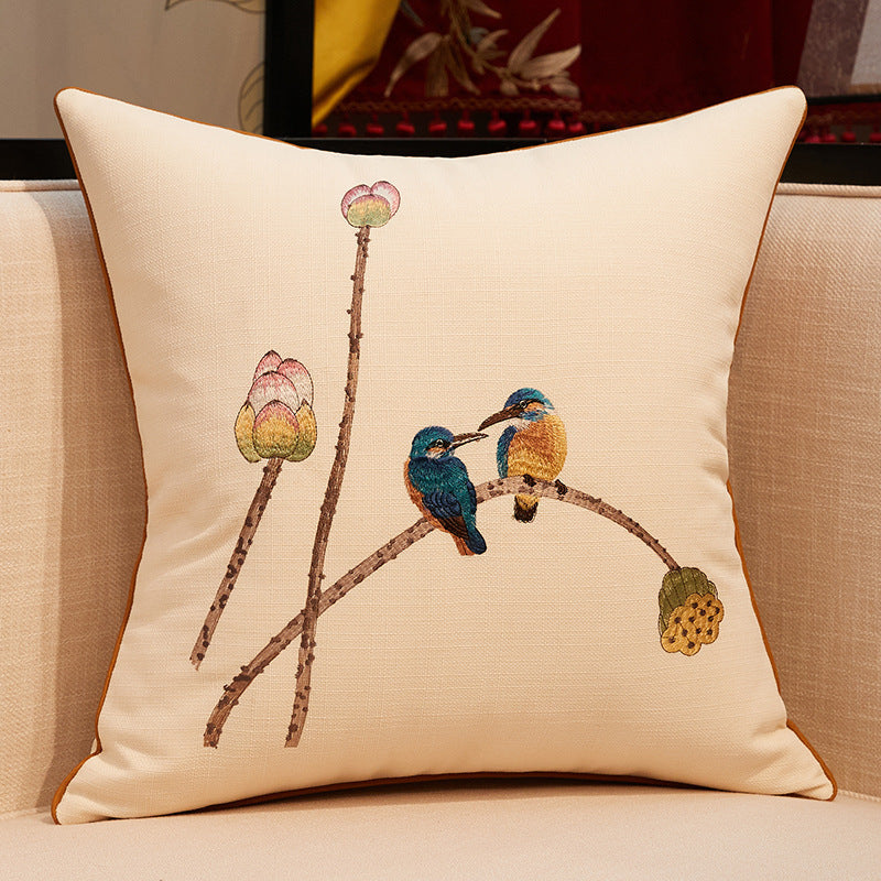Chinese Embroidered Throw Pillow: Tradition Meets Elegance