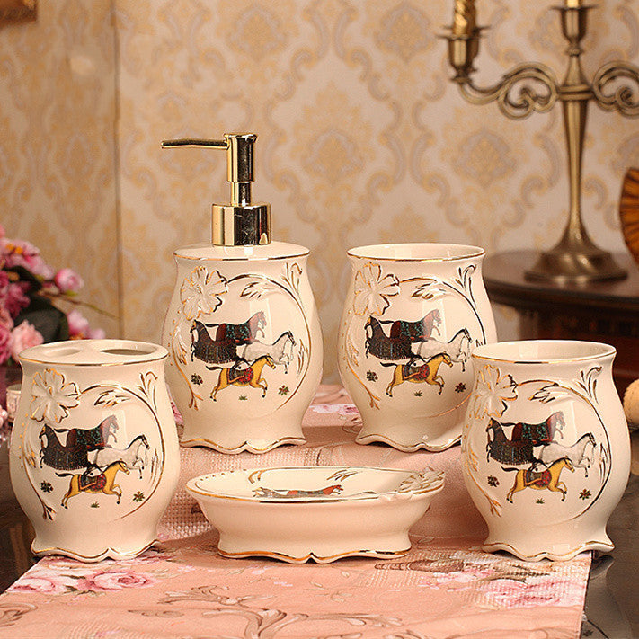 European Ceramic Bathroom Set: Elegance in Every Detail