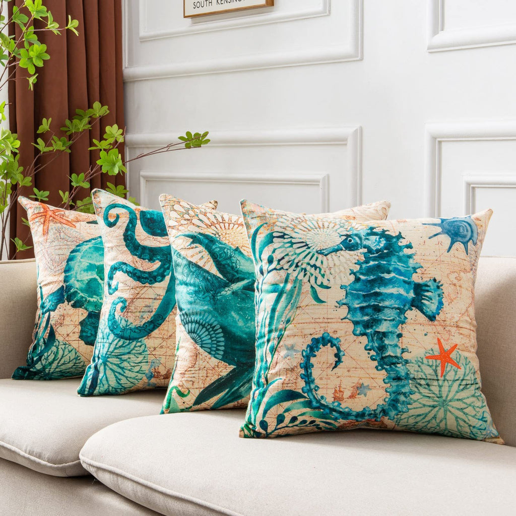 Cushion Covers Sea Turtle Printed: Ocean Calm at Home