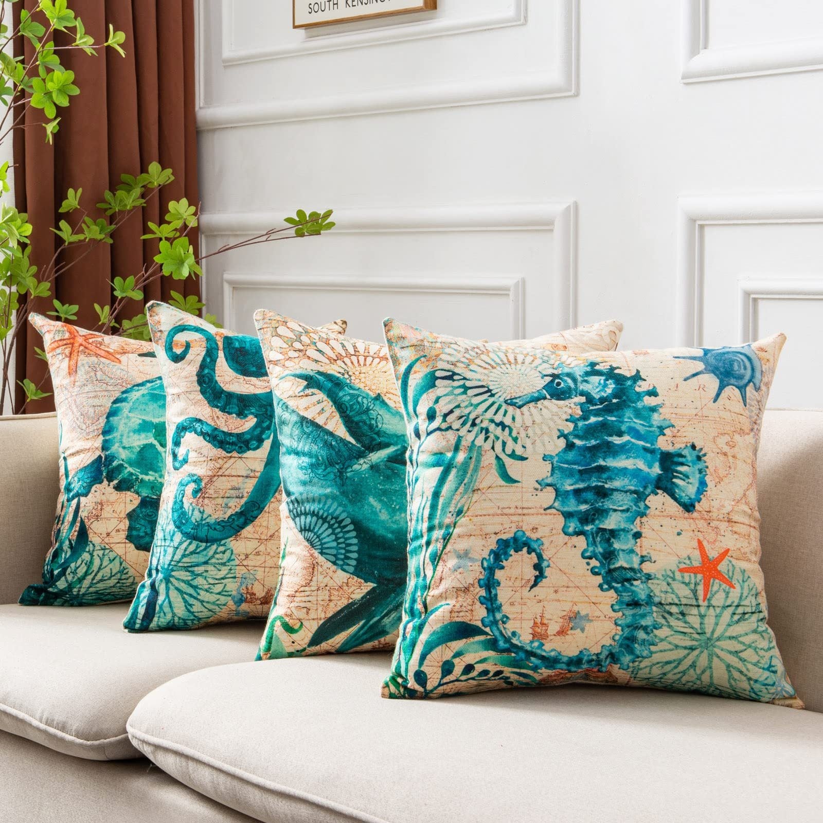 Cushion Covers Sea Turtle Printed: Ocean Calm at Home