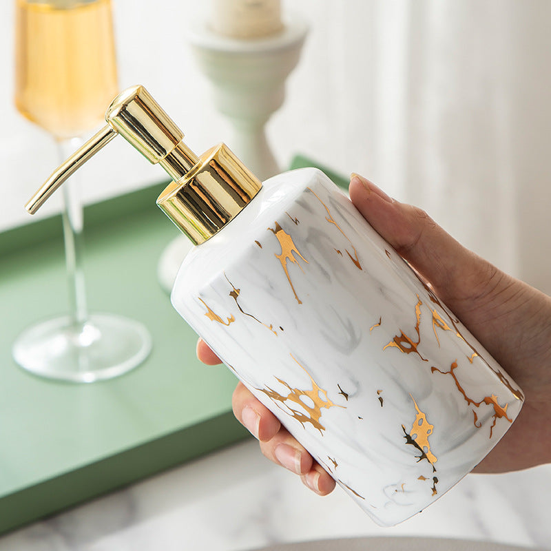 Bathroom Marble Ceramic Wash Kit: Elegance for Everyday Routines