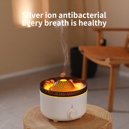 Small Simulated Flame Volcano Humidifier