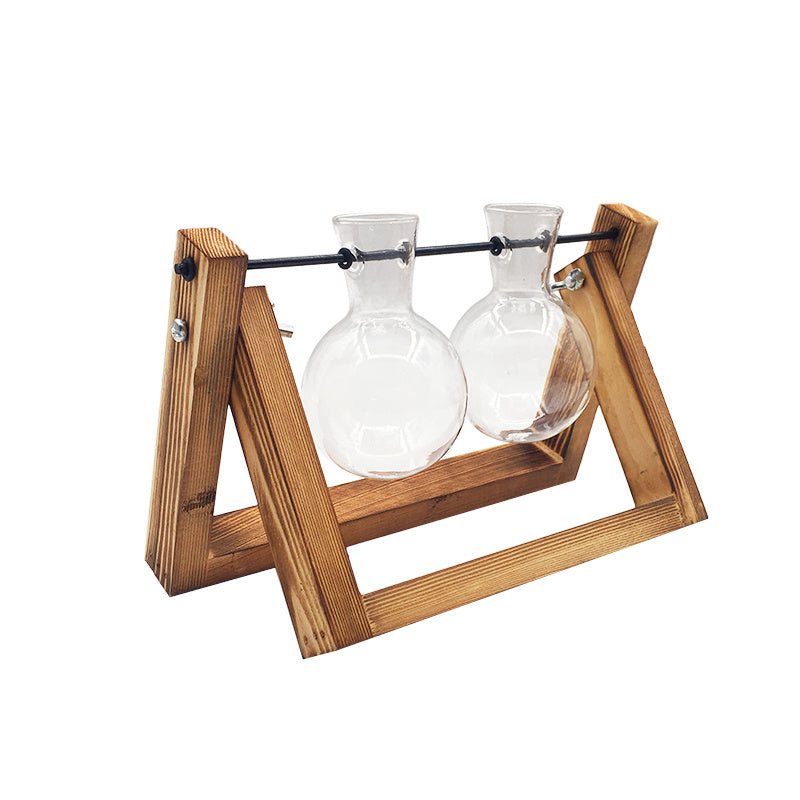 Swing Wooden Stand Hydroponic Plant: Greenery with a Gentle Motion