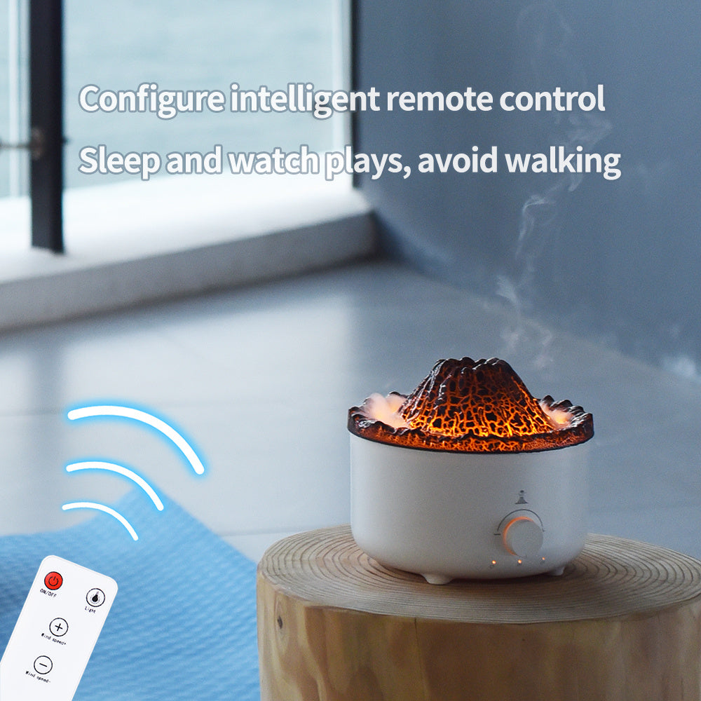 Small Simulated Flame Volcano Humidifier