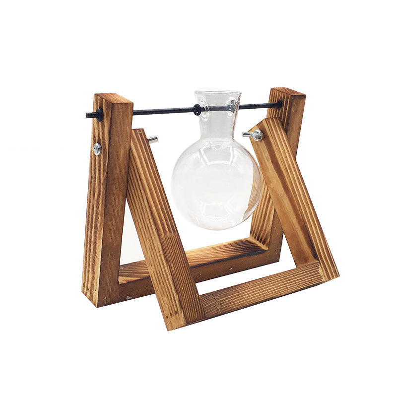 Swing Wooden Stand Hydroponic Plant: Greenery with a Gentle Motion