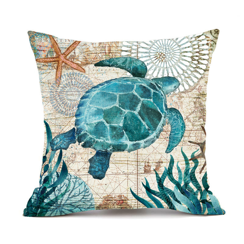 Cushion Covers Sea Turtle Printed: Ocean Calm at Home