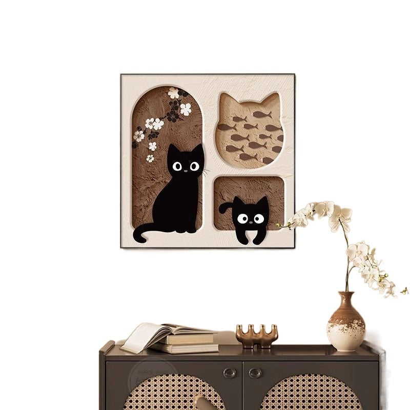 Cat Decorative Painting: Whimsy Meets Elegance