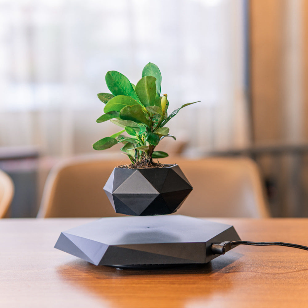 Floating Magnetic Levitating Flowerpot: Futuristic Elegance for Your Plants.