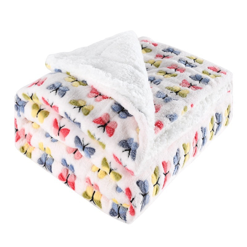 Thickened Flannel & Lamb Wool Composite Double Blanket: Warmth You Can Feel