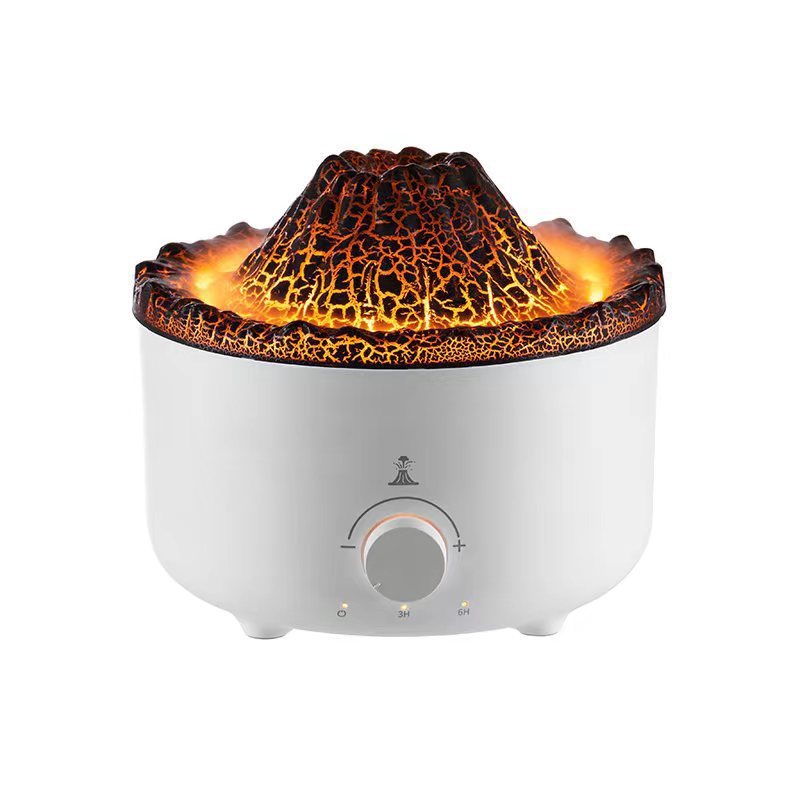 Small Simulated Flame Volcano Humidifier: Ambience Meets Wellness