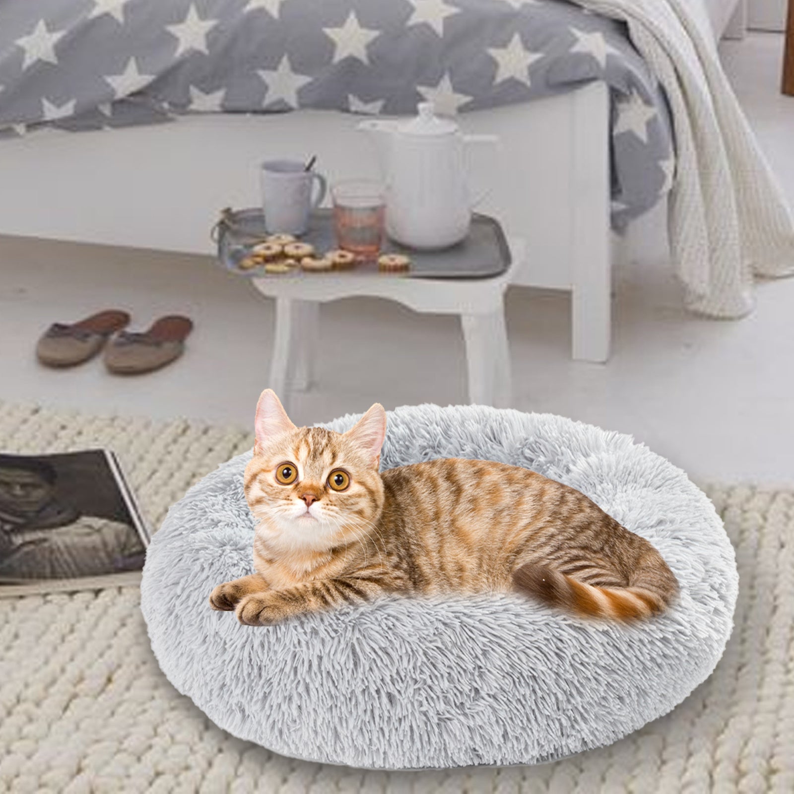 Fluffy Donut Dog Bed: Snuggles, Security & Sweet Dreams