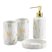 Bathroom Marble Ceramic Wash Kit: Elegance for Everyday Routines