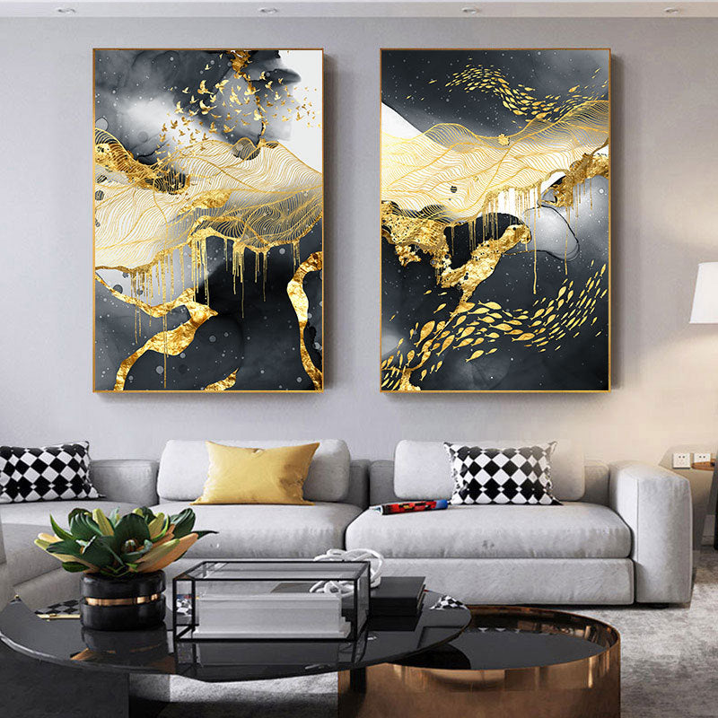 Golden Black And White Wall Art Posters: Bold Contrast, Lasting Elegance