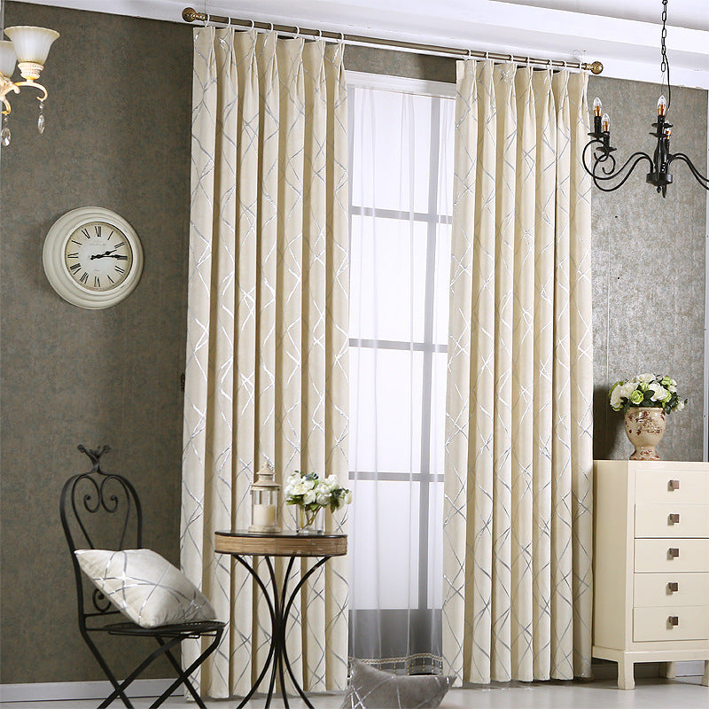 Living Room Chenille Blackout Curtains